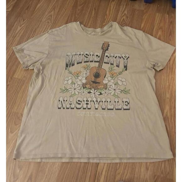 Time and Tru Tops - Nashville Tennessee Graphic T-Shirt Size XL